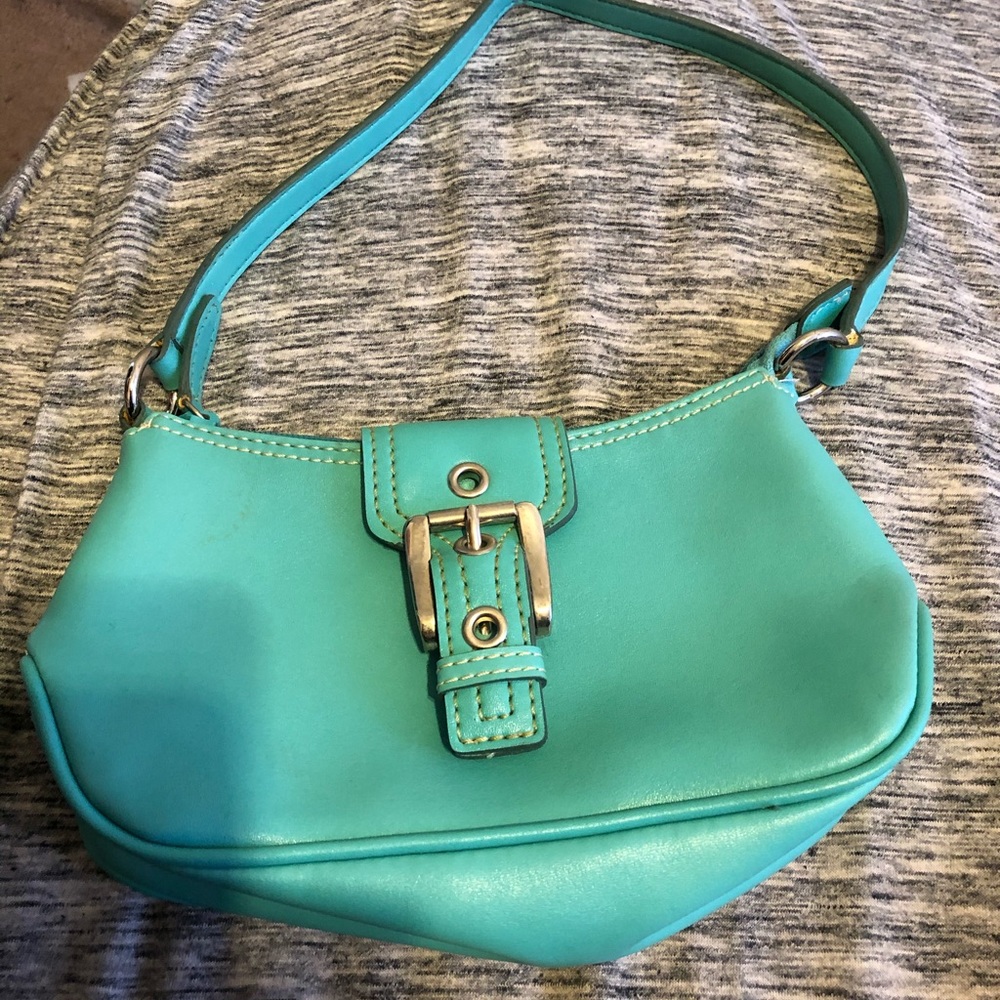 Nine West Leather Purse in Aqua Blue